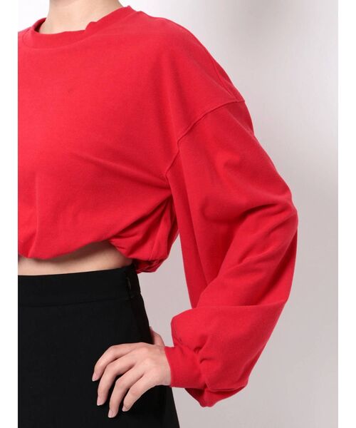 EMODA（エモダ）の「ウエストギャザーショートスウェット（スウェット・レディース・ブラック/ホワイト/レッド・FREE）」の12枚目の写真