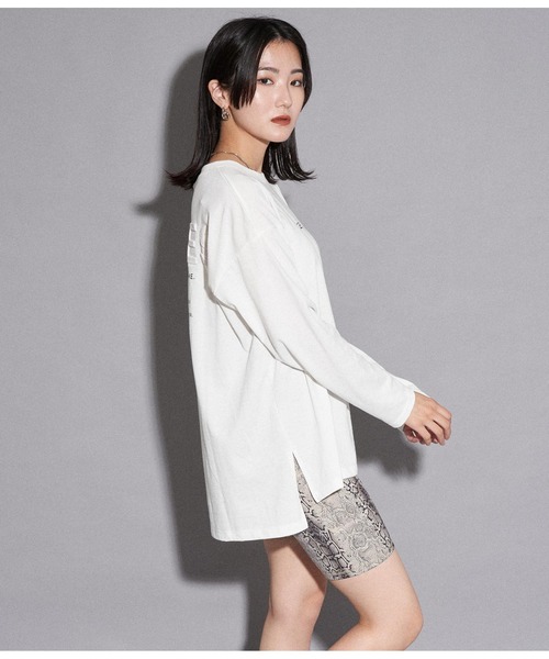 ANAP（アナップ）の「柄バイカーレギンス（レギンス/スパッツ・レディース・その他/ホワイト×ブラック・FREE）」の10枚目の写真