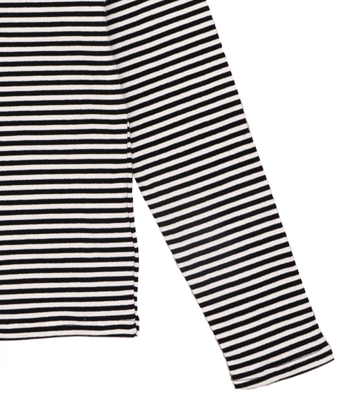 Figments(フィグメンツ)の「ボーダーハイネックロンT(Tシャツ/カットソー・レディース・ホワイト・FREE)」の5枚目の写真