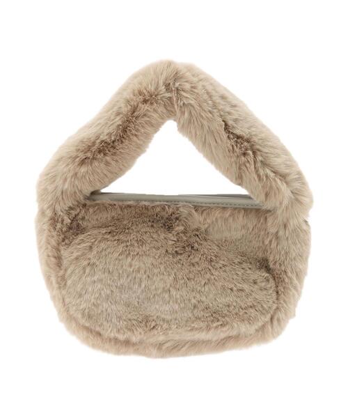 Lugnoncure（ルノンキュール）の「ファーバッグ（ハンドバッグ・レディース・ブラウン/グレー・ﾌﾘ-）」の11枚目の写真