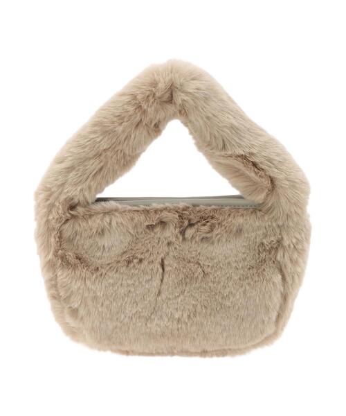 Lugnoncure（ルノンキュール）の「ファーバッグ（ハンドバッグ・レディース・ブラウン/グレー・ﾌﾘ-）」の12枚目の写真