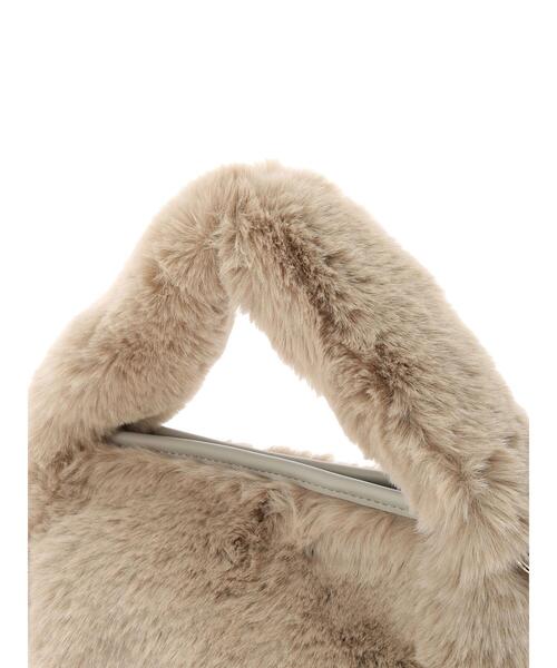 Lugnoncure（ルノンキュール）の「ファーバッグ（ハンドバッグ・レディース・ブラウン/グレー・ﾌﾘ-）」の14枚目の写真