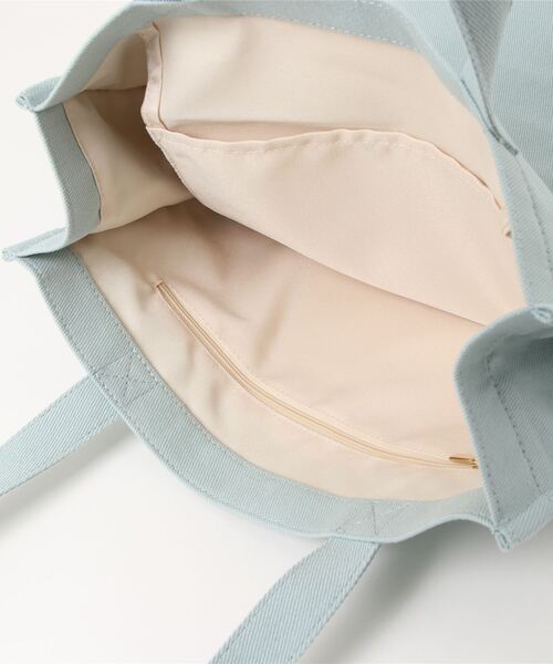 & chouette（アンドシュエット）の「キャンバストートバッグ（トートバッグ・レディース・ブラック/ダークブルー/グレイッシュベージュ/オフホワイト/イエロー/ラベンダー/ミント/ピンク・FREE）」の12枚目の写真