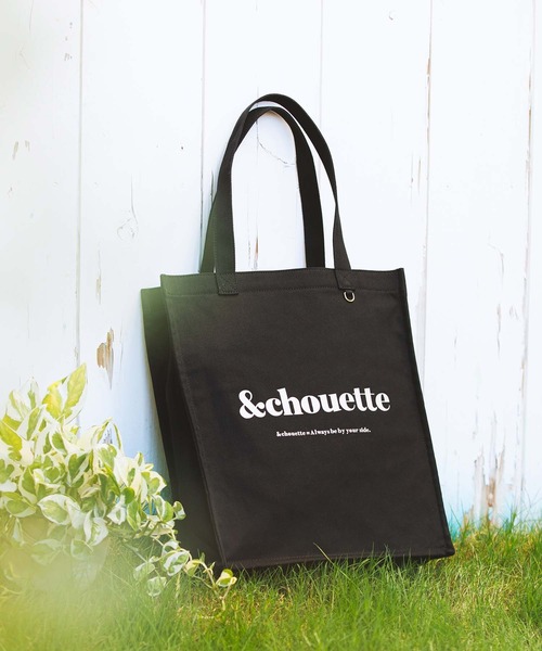 & chouette（アンドシュエット）の「キャンバストートバッグ（トートバッグ・レディース・ブラック/ダークブルー/グレイッシュベージュ/オフホワイト/イエロー/ラベンダー/ミント/ピンク・FREE）」の2枚目の写真