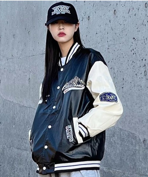 8(eight)(エイト)の「PUレザースタジャン(スタジャン・メンズ・ブラック/ブラウン/グリーン・MEDIUM/LARGE/X-LARGE/XX-LARGE)」の2枚目の写真