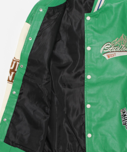 8(eight)(エイト)の「PUレザースタジャン(スタジャン・メンズ・ブラック/ブラウン/グリーン・MEDIUM/LARGE/X-LARGE/XX-LARGE)」の5枚目の写真