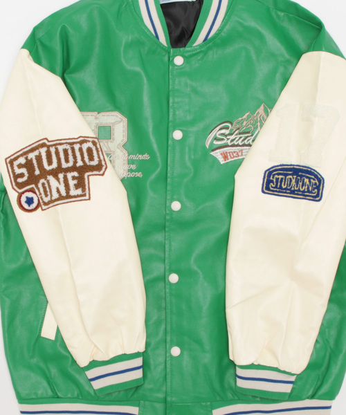 8(eight)(エイト)の「PUレザースタジャン(スタジャン・メンズ・ブラック/ブラウン/グリーン・MEDIUM/LARGE/X-LARGE/XX-LARGE)」の6枚目の写真