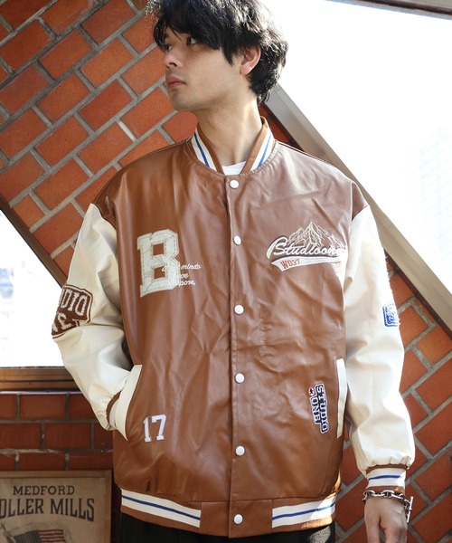 8(eight)(エイト)の「PUレザースタジャン(スタジャン・メンズ・ブラック/ブラウン/グリーン・MEDIUM/LARGE/X-LARGE/XX-LARGE)」の13枚目の写真