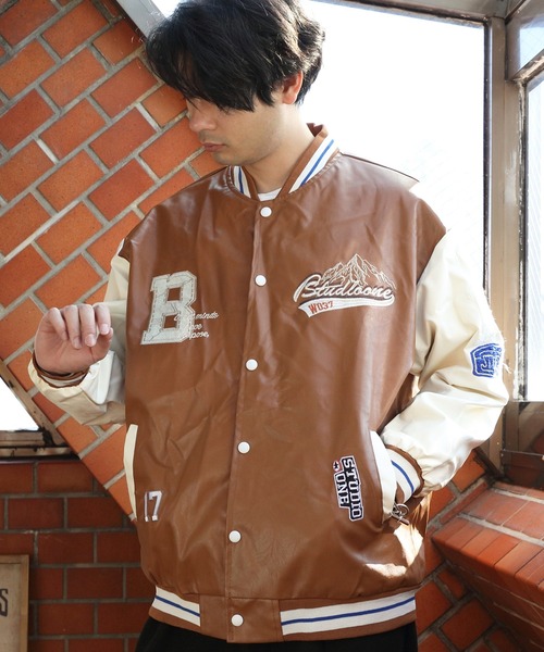 8(eight)(エイト)の「PUレザースタジャン(スタジャン・メンズ・ブラック/ブラウン/グリーン・MEDIUM/LARGE/X-LARGE/XX-LARGE)」の14枚目の写真