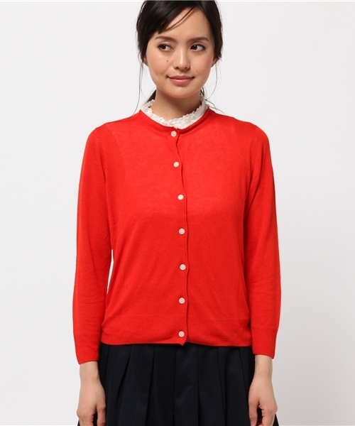 B:MING by BEAMS（ビーミングバイビームス）の「ビーミング by ビームス / 接触冷感カーディガン（カーディガン/ボレロ・レディース・ホワイト/ベージュ/レッド/ネイビー・ONE SIZE）」の5枚目の写真