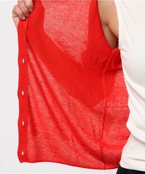 B:MING by BEAMS（ビーミングバイビームス）の「ビーミング by ビームス / 接触冷感カーディガン（カーディガン/ボレロ・レディース・ホワイト/ベージュ/レッド/ネイビー・ONE SIZE）」の6枚目の写真