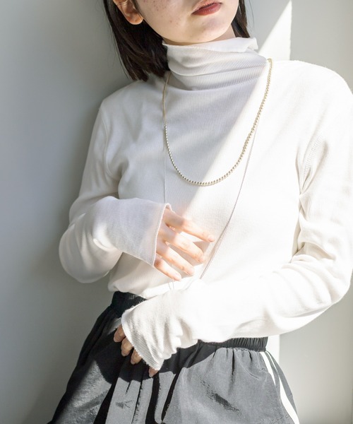 earthy（アーシー）の「earthy_オーガニックコットンテレコタートル（Tシャツ/カットソー・レディース・ブラック/ブルー/ホワイト/イエロー・FREE）」の2枚目の写真