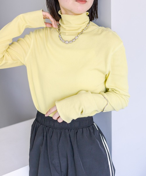 earthy（アーシー）の「earthy_オーガニックコットンテレコタートル（Tシャツ/カットソー・レディース・ブラック/ブルー/ホワイト/イエロー・FREE）」の4枚目の写真