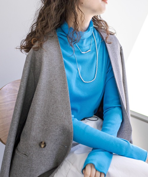 earthy（アーシー）の「earthy_オーガニックコットンテレコタートル（Tシャツ/カットソー・レディース・ブラック/ブルー/ホワイト/イエロー・FREE）」の3枚目の写真