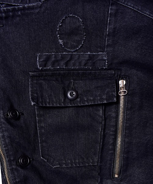 マインデニム　モッズコート 中古・古着通販】MINEDENIM (マインデニム) モッズコート ブラック