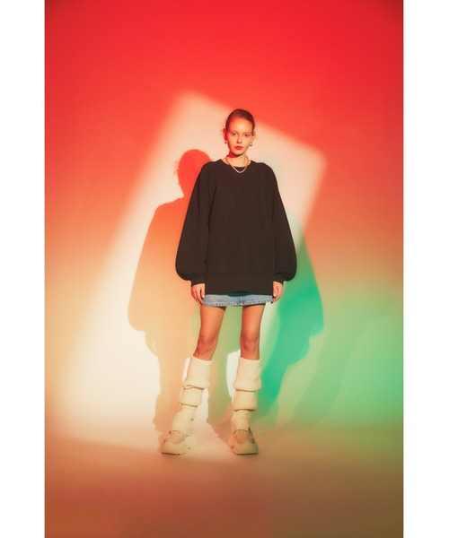 SLY（スライ）の「RYAN JW S/SK-C ライアン ジャストウエスト スカート デニムスカート 台形 セットアップ可能 ミニスカート（デニムスカート・レディース・ライトブルー・2/1/0）」の9枚目の写真