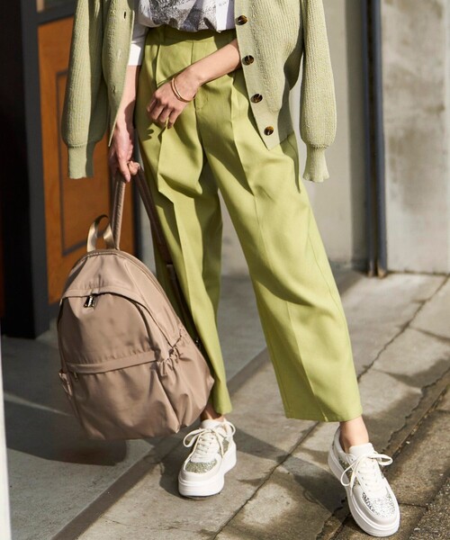 DRESKIP（ドレスキップ）の「◆サラりとした通気性！ワイドパンツ（その他パンツ・レディース・ブラック/ホワイト系4/黄緑系・02/03/04）」の11枚目の写真