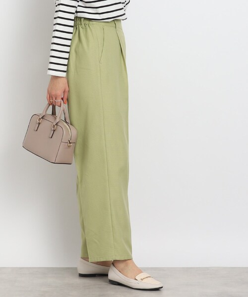 DRESKIP（ドレスキップ）の「◆サラりとした通気性！ワイドパンツ（その他パンツ・レディース・ブラック/ホワイト系4/黄緑系・02/03/04）」の8枚目の写真
