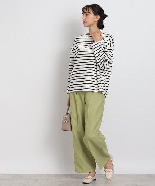 DRESKIP（ドレスキップ）の「◆サラりとした通気性！ワイドパンツ（その他パンツ・レディース・ブラック/ホワイト系4/黄緑系・02/03/04）」の10枚目の写真