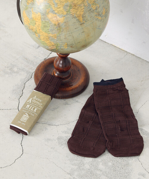 COMME CA ISM（コムサイズム）の「【オンラインストア限定】板チョコ風 アンクルソックス（ソックス/靴下・メンズ・ブラック/ダークブラウン・FREE）」の14枚目の写真