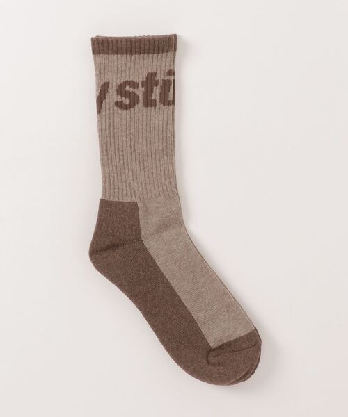 STUSSY（ステューシー）の「STUSSY/ステューシー Logo Jacquard Trail Socks 靴下（ソックス/靴下・メンズ・ブラウン・FREE）」の7枚目の写真