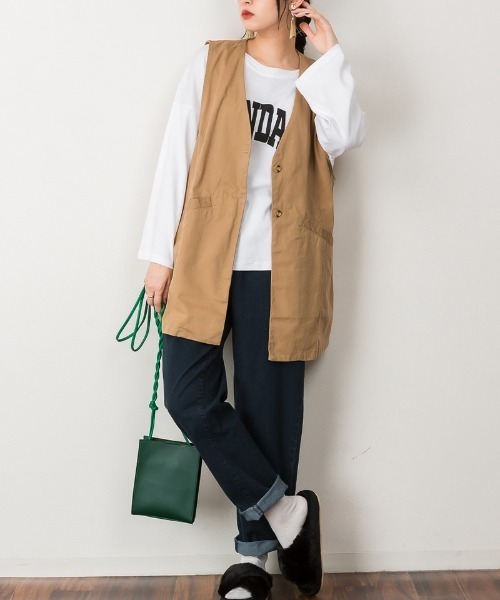 atONE（アットワン）の「atONE ワイドスリーブロゴプリントロンT　長袖（Tシャツ/カットソー・レディース・ホワイト/ブラック/ホワイト系その他/ブラック系その他/ホワイト系その他2/ブラック系その他2/ピンク系その他/ピンクベージュ/ピンク系その他2・F）」の15枚目の写真