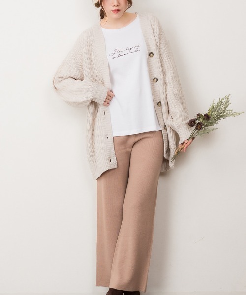 atONE（アットワン）の「atONE ワイドスリーブロゴプリントロンT　長袖（Tシャツ/カットソー・レディース・ホワイト/ブラック/ホワイト系その他/ブラック系その他/ホワイト系その他2/ブラック系その他2/ピンク系その他/ピンクベージュ/ピンク系その他2・F）」の21枚目の写真
