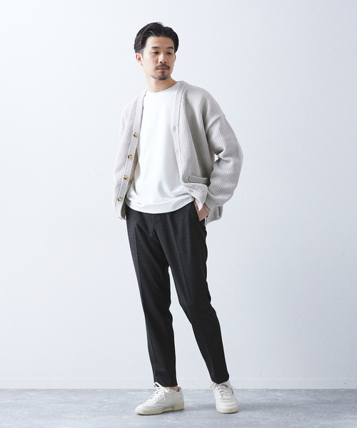 417 EDIFICE（フォーワンセブンエディフィス）の「ジャージーストレッチ スリムテーパードパンツ【セットアップ着用可】（スラックス・メンズ・グレー/その他9/ネイビー・SMALL/LARGE/MEDIUM）」の7枚目の写真