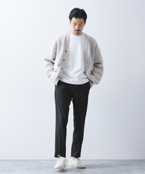 417 EDIFICE（フォーワンセブンエディフィス）の「ジャージーストレッチ スリムテーパードパンツ【セットアップ着用可】（スラックス・メンズ・グレー/その他9/ネイビー・SMALL/LARGE/MEDIUM）」の8枚目の写真