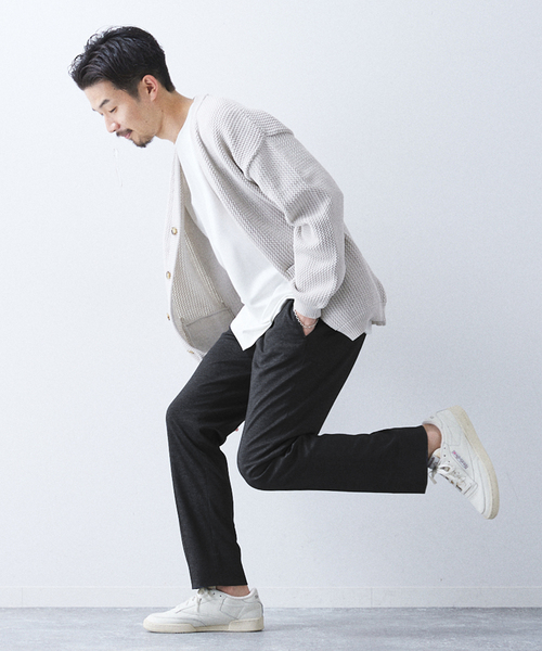 417 EDIFICE（フォーワンセブンエディフィス）の「ジャージーストレッチ スリムテーパードパンツ【セットアップ着用可】（スラックス・メンズ・グレー/その他9/ネイビー・SMALL/LARGE/MEDIUM）」の9枚目の写真