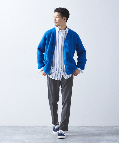 417 EDIFICE（フォーワンセブンエディフィス）の「ジャージーストレッチ スリムテーパードパンツ【セットアップ着用可】（スラックス・メンズ・グレー/その他9/ネイビー・SMALL/LARGE/MEDIUM）」の13枚目の写真