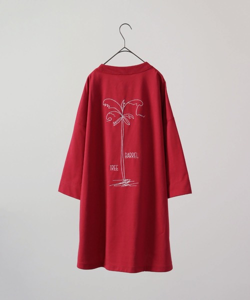 Sunny Smith(サニースミス)の「Sunnysmith 11.6ウルトラヘビーオンス Heavy Smith パームツリー刺繍Tシャツ 半袖(Tシャツ/カットソー・メンズ・チャコール/オフホワイト/レッド・F)」の1枚目の写真