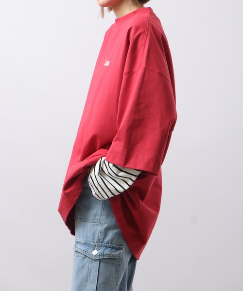 Sunny Smith(サニースミス)の「Sunnysmith 11.6ウルトラヘビーオンス Heavy Smith パームツリー刺繍Tシャツ 半袖(Tシャツ/カットソー・メンズ・チャコール/オフホワイト/レッド・F)」の13枚目の写真
