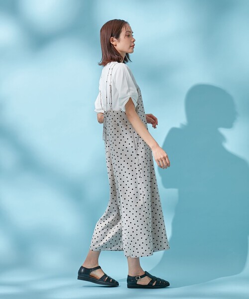 ANY(エニィ)の「【接触冷感】シルケットスムース タックスリーブトップス(Tシャツ/カットソー・レディース・ライトグリーン系/ベージュ系/ブルー系/ブラック系/アイボリー系/オールドローズ系・3/2)」の21枚目の写真