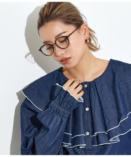 Settimissimo（セッティミッシモ）の「UVカットクラウンパントフレームダテメガネ（サングラス・レディース・ブラック/ブラウン・FREE）」の9枚目の写真