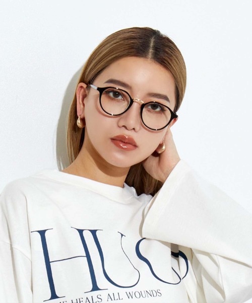 Settimissimo（セッティミッシモ）の「UVカットクラウンパントフレームダテメガネ（サングラス・レディース・ブラック/ブラウン・FREE）」の4枚目の写真