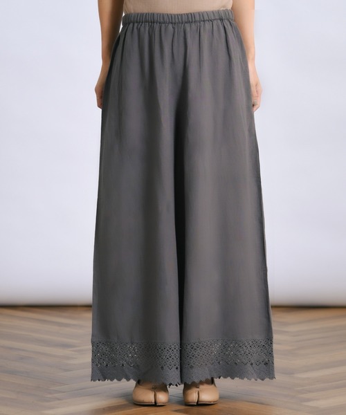 CALIFORNIA OUTFITTERS（カリフォルニア アウトフィッターズ）の「1-【履くだけで透け防止】そのままでも履ける。裾レースがかわいいペチパンツ（インナーウェア/肌着・レディース・アイボリー/スモークグレー/ブラック・ONE SIZE）」の6枚目の写真