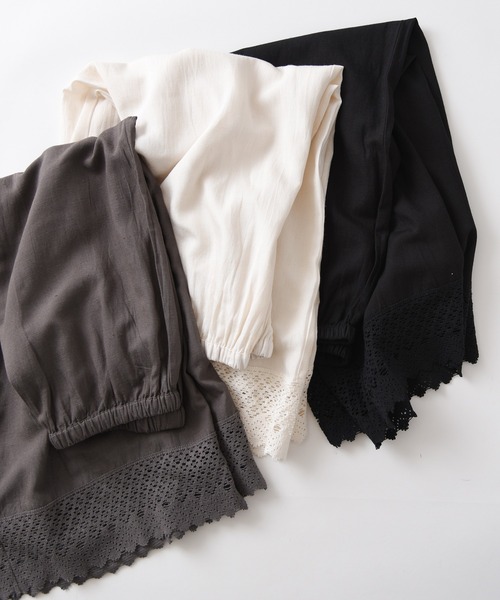 CALIFORNIA OUTFITTERS（カリフォルニア アウトフィッターズ）の「1-【履くだけで透け防止】そのままでも履ける。裾レースがかわいいペチパンツ（インナーウェア/肌着・レディース・アイボリー/スモークグレー/ブラック・ONE SIZE）」の15枚目の写真