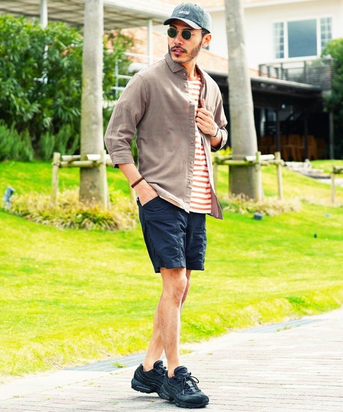 jiggys shop（ジギーズショップ）の「ストレッチ綿麻 7分袖 パナマリネンシャツ（シャツ/ブラウス・メンズ・ベージュ系その他/ブルー系その他/ホワイト系その他/グレー系その他/グレー系その他3/グレー系その他4/ブルー系その他2/ホワイト系その他2/ブルー系その他3/グレー系その他2・SMALL/MEDIUM/LARGE/X-LARGE）」の20枚目の写真