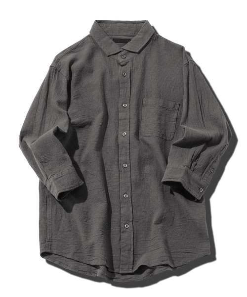 jiggys shop（ジギーズショップ）の「ストレッチ綿麻 7分袖 パナマリネンシャツ（シャツ/ブラウス・メンズ・ベージュ系その他/ブルー系その他/ホワイト系その他/グレー系その他/グレー系その他3/グレー系その他4/ブルー系その他2/ホワイト系その他2/ブルー系その他3/グレー系その他2・SMALL/MEDIUM/LARGE/X-LARGE）」の21枚目の写真