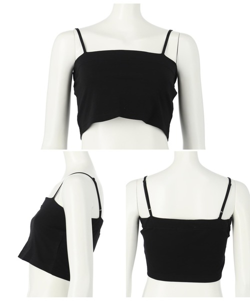 ANAP GｉRL（アナップガール）の「総ロゴシアートップス×キャミSETカットソー（シャツ/ブラウス・キッズ・ピンク/ブラック・XS/S/M）」の15枚目の写真