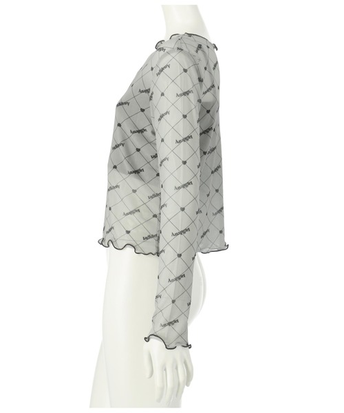 ANAP GｉRL（アナップガール）の「総ロゴシアートップス×キャミSETカットソー（シャツ/ブラウス・キッズ・ピンク/ブラック・XS/S/M）」の19枚目の写真