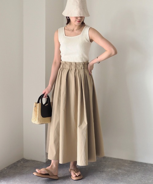 Riberry（リベリー）の「リブニットタンク（タンクトップ・レディース・ピンク/ブラック/オフホワイト・FREE）」の5枚目の写真