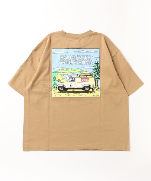 CHUMS(チャムス)の「【ムラサキスポーツ別注】CHUMS/チャムス ヘビーウエイト オーバーサイズ バックプリントTシャツ/クルーネック コットンTee CH01-2256(Tシャツ/カットソー・メンズ・ベージュ/ホワイト/ブラック・M/S/L/XL)」の18枚目の写真