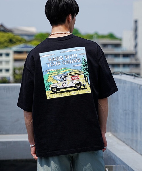 CHUMS(チャムス)の「【ムラサキスポーツ別注】CHUMS/チャムス ヘビーウエイト オーバーサイズ バックプリントTシャツ/クルーネック コットンTee CH01-2256(Tシャツ/カットソー・メンズ・ベージュ/ホワイト/ブラック・M/S/L/XL)」の10枚目の写真