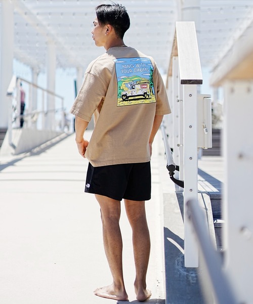 CHUMS(チャムス)の「【ムラサキスポーツ別注】CHUMS/チャムス ヘビーウエイト オーバーサイズ バックプリントTシャツ/クルーネック コットンTee CH01-2256(Tシャツ/カットソー・メンズ・ベージュ/ホワイト/ブラック・M/S/L/XL)」の5枚目の写真