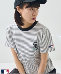 PUBLUX（パブリュクス）の「MLB/エムエルビー ワンポイント胸刺繍Tシャツ/メジャーリーグベースボール/MLB ONE POINT TEE（Tシャツ/カットソー・レディース）」