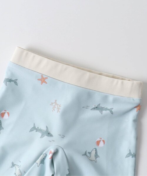 apres les cours（アプレレクール）の「きょうりゅう・サメ柄ボクサー水着＿UVカット（水着・キッズ・アイボリー/サックスブルー・80/90/100/110/120）」の10枚目の写真