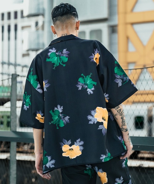 SUBCIETY サブサエティー フラワーパターンシャツ オープンカラーシャツ Subciety（サブサエティ）の「FLOWER PATTERN SHIRT（シャツ