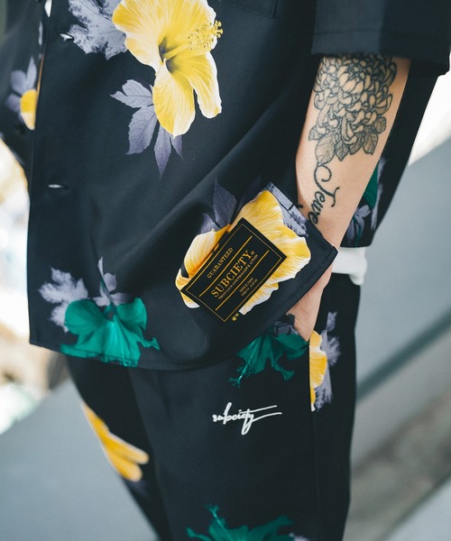 SUBCIETY サブサエティー フラワーパターンシャツ オープンカラーシャツ Subciety（サブサエティ）の「FLOWER PATTERN SHIRT（シャツ